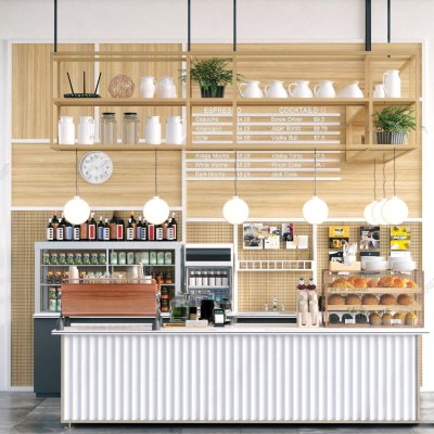 北欧奶茶店3D模型下载